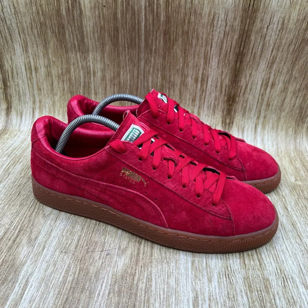 Puma States Winter Gum Pack Men's Size 10 Red Suede Gum Sole Low Top 358390-03
